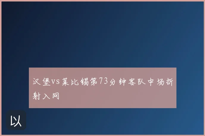 汉堡vs莱比锡第73分钟客队中场折射入网